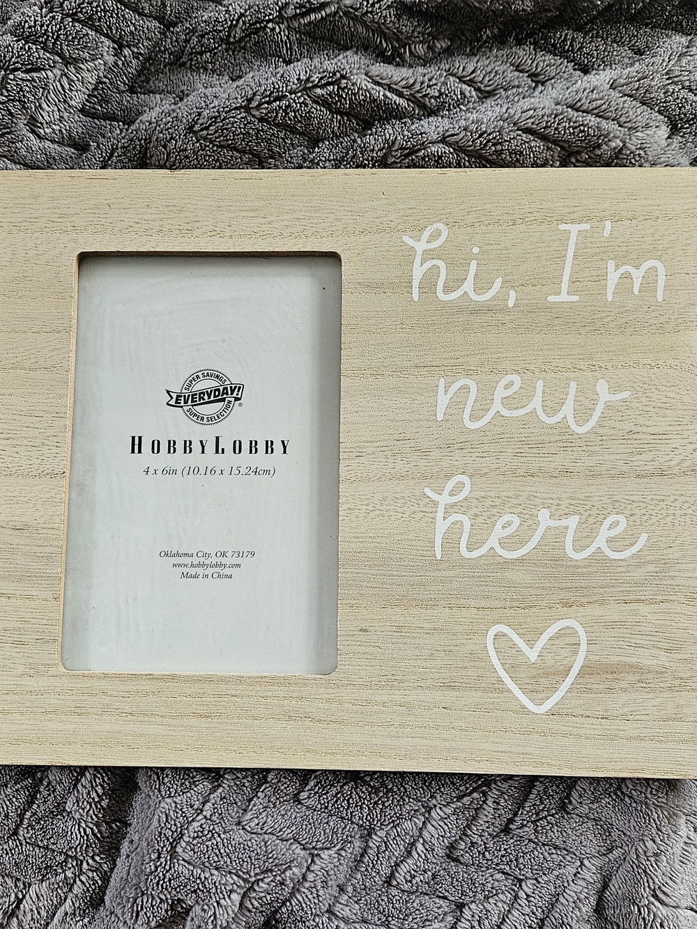 Hobby Lobby Natural Wood Frame with White Script